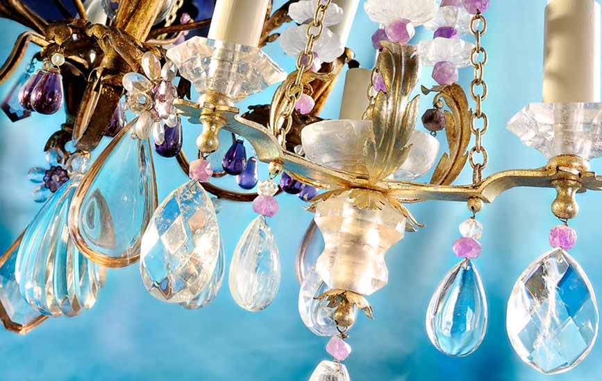 Détail d'un lustre en cristal Détail d'un lustre en cristal