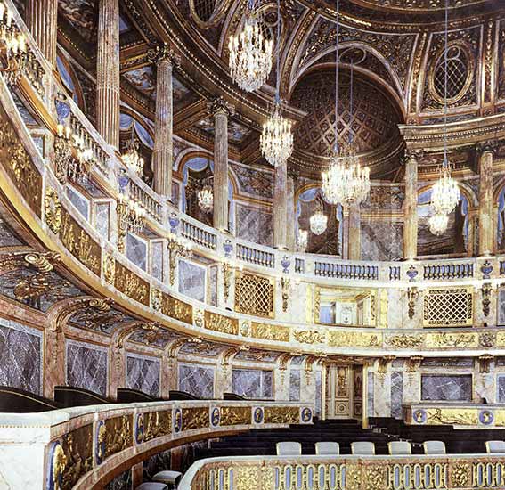 The Chateau de Versailles theater, lighted by Delisle chandeliers from the memory of craftmen and the inventory description from before the French Revolution. The Chateau de Versailles theater, lighted by Delisle chandeliers from the memory of craftmen and the inventory description from before the French Revolution.